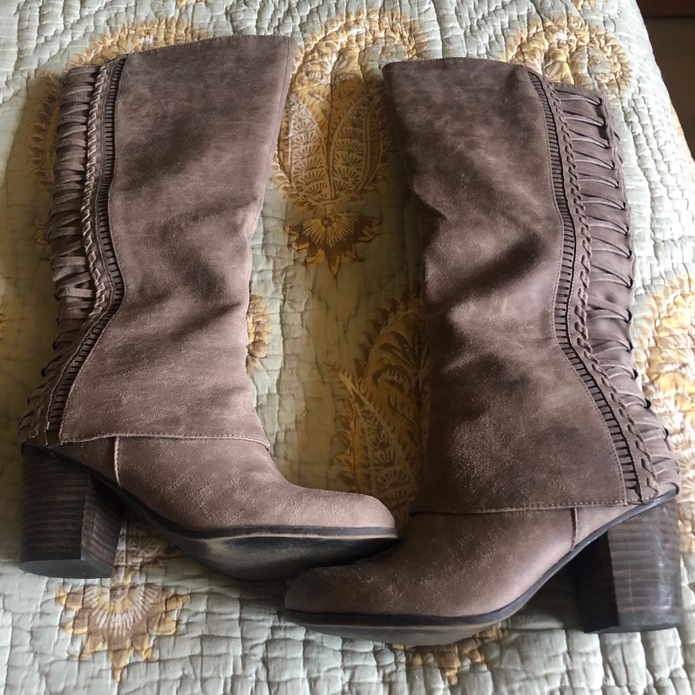 Womens knee high leather boots